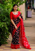 Handloom Linen Cotton Ikat Saree